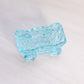 Vintage Extra Small Blue Glass Daisy & Button Carriage Dish