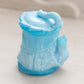 Vintage Small Blue Milk Glass Bird and Leaf Lidded Condiment Jar