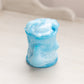 Vintage Small Blue Milk Glass Bird and Leaf Lidded Condiment Jar