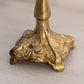 Vintage Small Gilded Gold Tone Metal Candlestick with Floral Designs