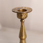 Vintage Small Gilded Gold Tone Metal Candlestick with Floral Designs