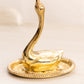 Vintage Small Brass Swan Ring Holder