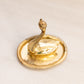 Vintage Small Brass Swan Ring Holder