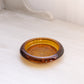 Vintage Small Circular Indiana Sandwich Amber Glass Coaster Dish