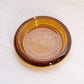 Vintage Small Circular Indiana Sandwich Amber Glass Coaster Dish
