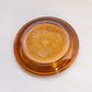 Vintage Small Circular Indiana Sandwich Amber Glass Coaster Dish