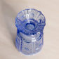 Vintage Small Dark Blue Opalescent Fenton Paneled Daisy Toothpick Holder