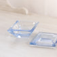 Vintage Small Diamond Gem Shaped Blue Glass Lidded Dish