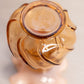 Vintage Small Fenton Amber Opalescent Glass Vase with Ruffle Edge