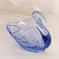 Vintage Small Fenton Glass Blue Opalescent Swan Dish