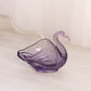 Vintage Small Fenton Glass Dark Purple Swan Dish