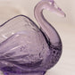 Vintage Small Fenton Glass Dark Purple Swan Dish