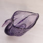 Vintage Small Fenton Glass Dark Purple Swan Dish