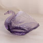 Vintage Small Fenton Glass Dark Purple Swan Dish