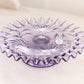 Vintage Small Fenton Purple Glass Crimped Footed Dish