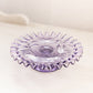 Vintage Small Fenton Purple Glass Crimped Footed Dish