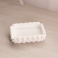 Vintage Small Fenton Rectangular White Milk Glass Hobnail Ashtray Dish