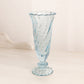 Vintage Small Fostoria Blue Glass Vase with Swirl Design