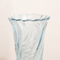 Vintage Small Fostoria Blue Glass Vase with Swirl Design