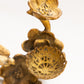 Vintage Small Gold Tone Metal Bird and Flower Figurine