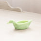 Vintage Small Green Milk Glass Iridescent Bird Dish