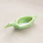 Vintage Small Green Milk Glass Iridescent Bird Dish