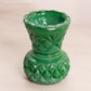 Vintage Small Green Slag Malachite Glass Toothpick Holder