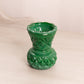Vintage Small Green Slag Malachite Glass Toothpick Holder