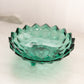 Vintage Small Indiana Whitehall Teal Green 3-Toed Glass Dish