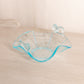 Vintage Small Light Blue Glass Dish with Dolphin Handles
