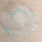 Vintage Small Light Blue Glass Dish with Dolphin Handles