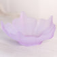 Vintage Small Light Purple Frosted Glass Lotus Dish