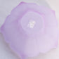 Vintage Small Light Purple Frosted Glass Lotus Dish