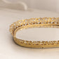 Vintage Small Oval Gold Tone Mirror Tray with Floral Designs