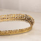 Vintage Small Oval Gold Tone Mirror Tray with Floral Designs