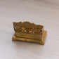Vintage Small Rectangular Brass Stamp Holder with Floral Accents