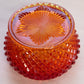 Vintage Small Red Amberina Glass Glass English Hobnail Bowl (Glows)