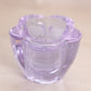Vintage Small Tiffin Purple Glass Flower-Shaped Candleholder