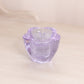 Vintage Small Tiffin Purple Glass Flower-Shaped Candleholder