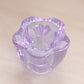 Vintage Small Tiffin Purple Glass Flower-Shaped Candleholder