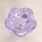 Vintage Small Tiffin Purple Glass Flower-Shaped Candleholder