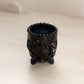 Vintage Small Very Dark Blue Glass Croesus 3-Toed Toothpick Holder