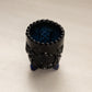 Vintage Small Very Dark Blue Glass Croesus 3-Toed Toothpick Holder