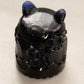 Vintage Small Very Dark Blue Glass Croesus 3-Toed Toothpick Holder