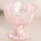 Vintage Small Westmoreland Pink Iridescent Glass Footed Compote Dish