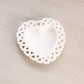 Vintage Small White Milk Glass Heart Shaped Trinket Dish