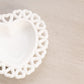 Vintage Small White Milk Glass Heart Shaped Trinket Dish