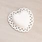Vintage Small White Milk Glass Heart Shaped Trinket Dish