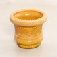 Vintage St. Clair Small Brown Slag Glass Leaf Toothpick Holder