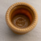 Vintage St. Clair Small Brown Slag Glass Leaf Toothpick Holder